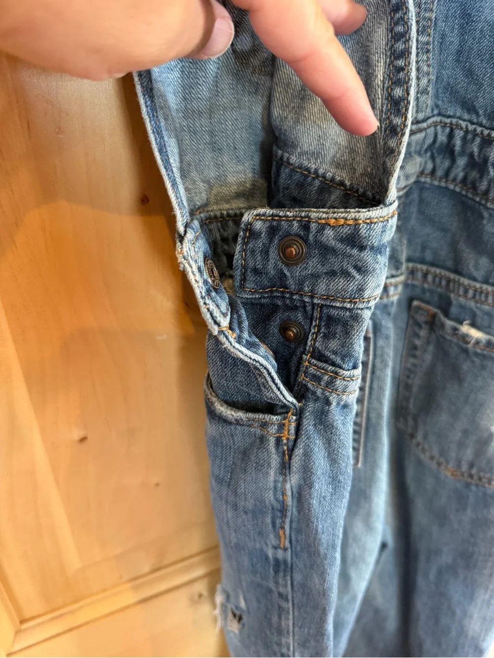 Gap Kids Denim Overall Jeans - Distressed